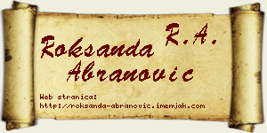 Roksanda Abranović vizit kartica